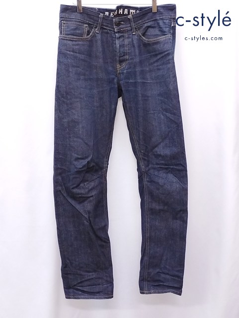 DENHAM デンハム デニムパンツ W32 インディゴ GRADE SLIM DM04010 コットン100% ボタンフライ