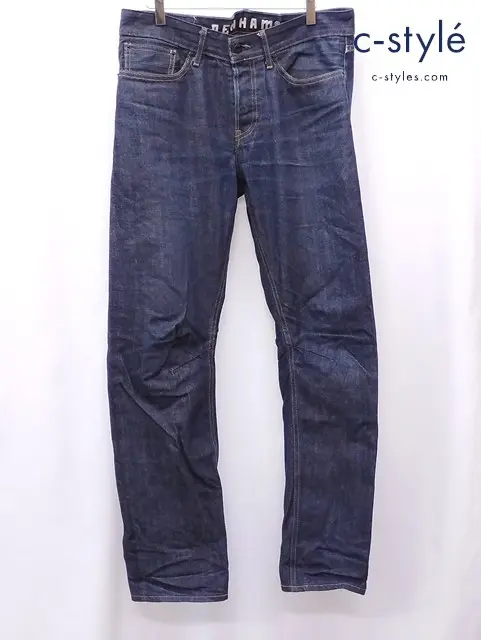 DENHAM デンハム デニムパンツ W32 インディゴ GRADE SLIM DM04010 コットン100% ボタンフライ