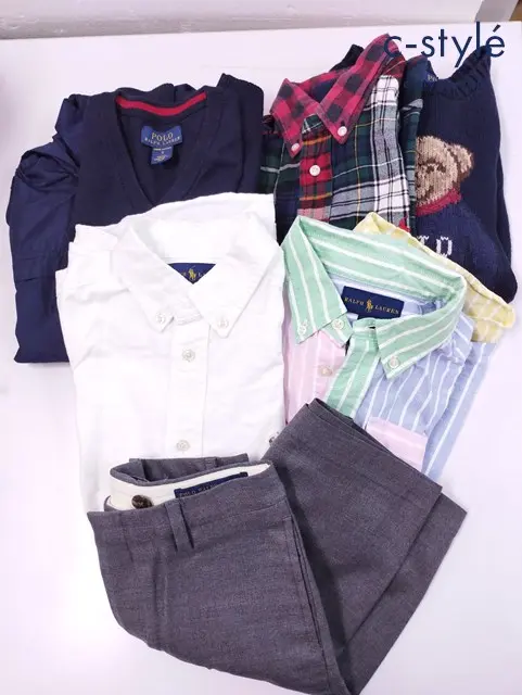 RALPH LAUREN ジャケット セーター 長袖シャツ パンツ 7 ポロベア ポニー刺繍 キッズ 男の子 計7点