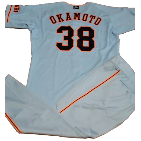 Giants(読売ジャイアンツ) 野球 ユニフォーム 岡本和真 実使用