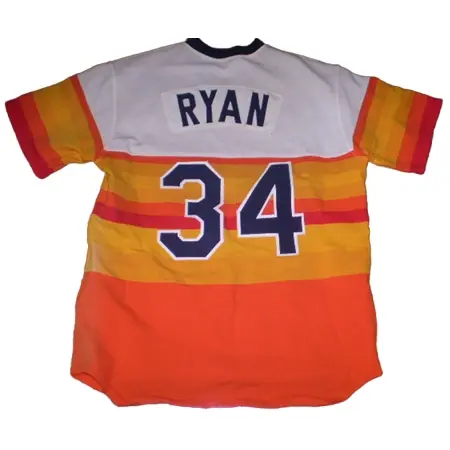 Houston Astros(ヒューストン・アストロズ) 野球 ユニフォーム ノーラン・ライアン 実使用レインボーユニフォーム