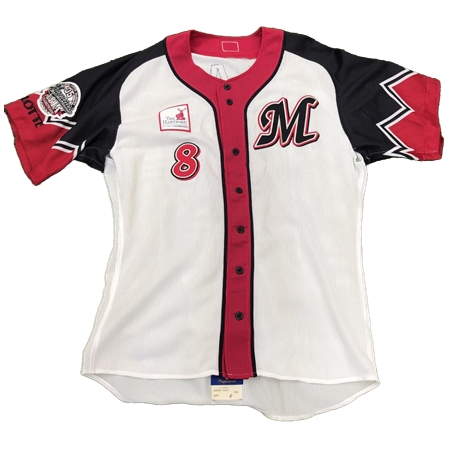 Marines(千葉ロッテマリーンズ) 野球 ユニフォーム 今江敏晃 実使用 支給品 8 野球 DESCENTE デサント 2009年