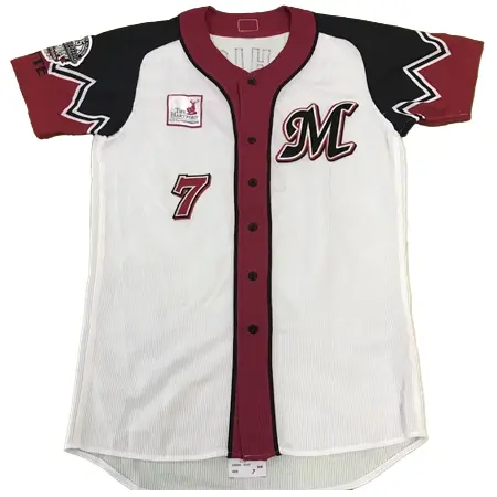 Marines(千葉ロッテマリーンズ) 野球 ユニフォーム  西岡剛 デサント DESCENTE 2008年