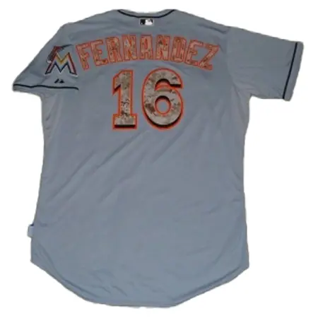 Miami Marlins(マイアミ・マーリンズ) 野球 ユニフォーム ホセ フェルナンデス 選手支給ユニフォーム