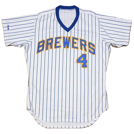 Milwaukee Brewers(ミルウォーキー・ブルワーズ) 野球 ユニフォーム ポール モリター1989年 ホーム ジャージ Rawlings Jersey
