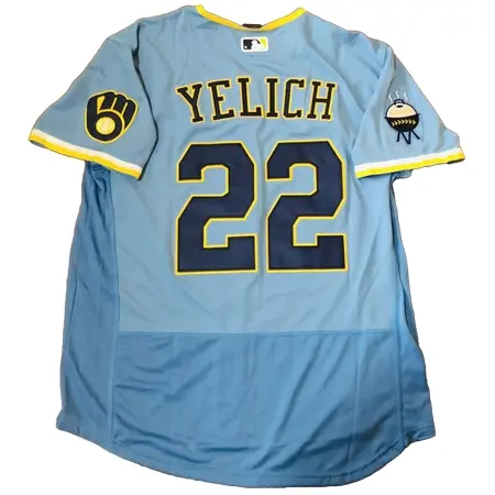 Milwaukee Brewers(ミルウォーキー・ブルワーズ) 野球 ユニフォーム クリスチャン・イエリッチ シティコネクト