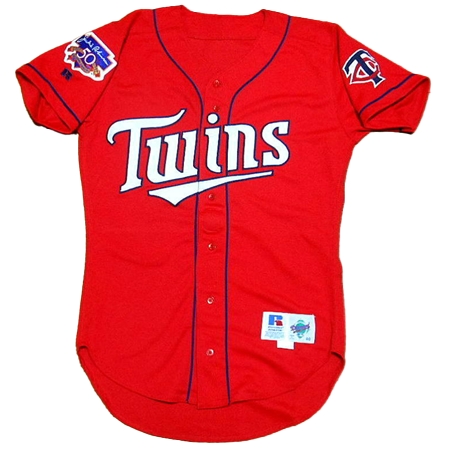 Minnesota Twins(ミネソタ・ツインズ) 野球 ユニフォーム 1997年限定 Dairy Queen Red オルタネート ユニフォーム Russell Jersey