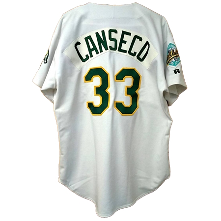 Oakland Athletics(オークランド・アスレチックス) 野球 ユニフォーム 33 ホセ・カンセコ