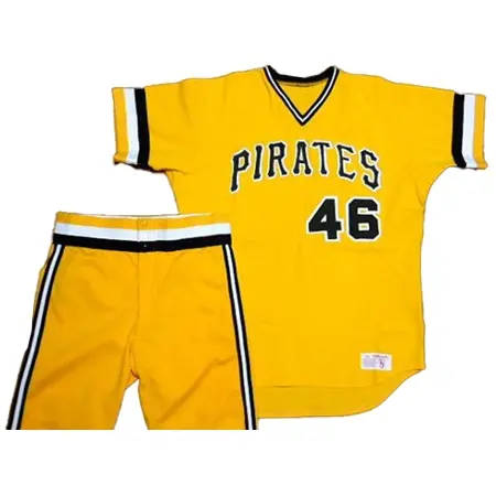 Pittsburgh Pirates(ピッツバーグ・パイレーツ) 野球 ユニフォーム 1977^84 Goodman&Sons Gold Jersey Pants ジャージ MLB ユニフォーム 上下