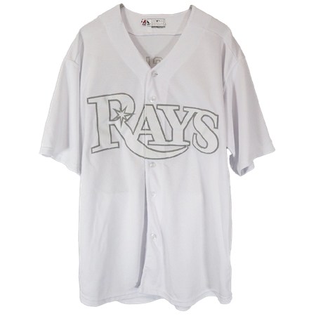 Tampa Bay Rays(タンパベイ・レイズ) 野球 ユニフォーム Majestic ホワイト ( メンズ XL相当 )