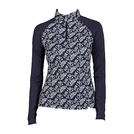 KASTEL DENMARK(カステルデンマーク) 乗馬 ウェア 長袖ネイビーボタニカルラグラン