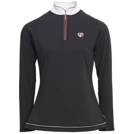 Montar(モンタール) 乗馬 ウェア Vivian パイプ付き長袖シャツ – ブラック