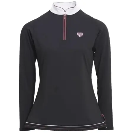 Montar(モンタール) 乗馬 ウェア Vivian パイプ付き長袖シャツ – ブラック