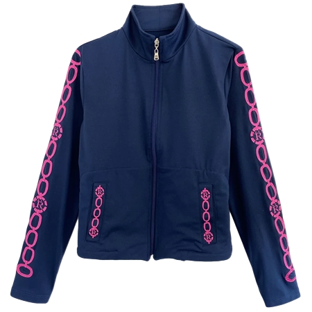 RONNER(ロナー) 乗馬 ウェア Equus Embroidered Zip Jacket Navy & Pink