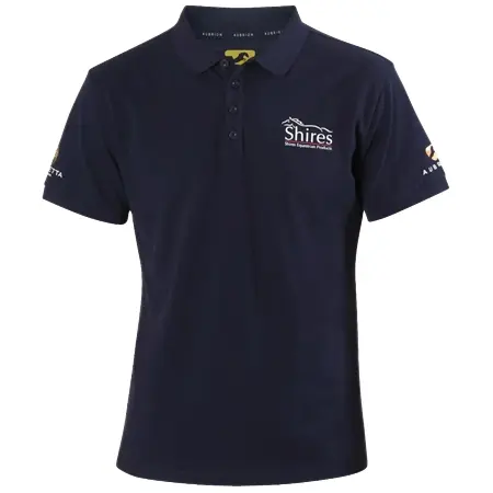 Shires(シャイヤー) 乗馬 ウェア Aubrion ブランド ポロシャツ – メンズ