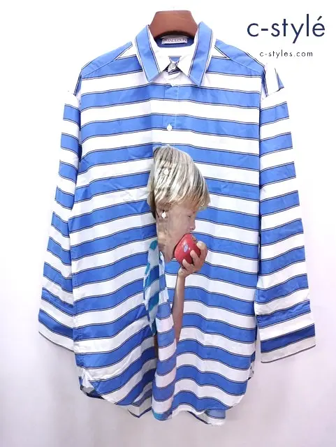 JW ANDERSON 長袖シャツ M ブルー×ホワイト (BOY WITH APPLE PRINT) SH0234PG11588565