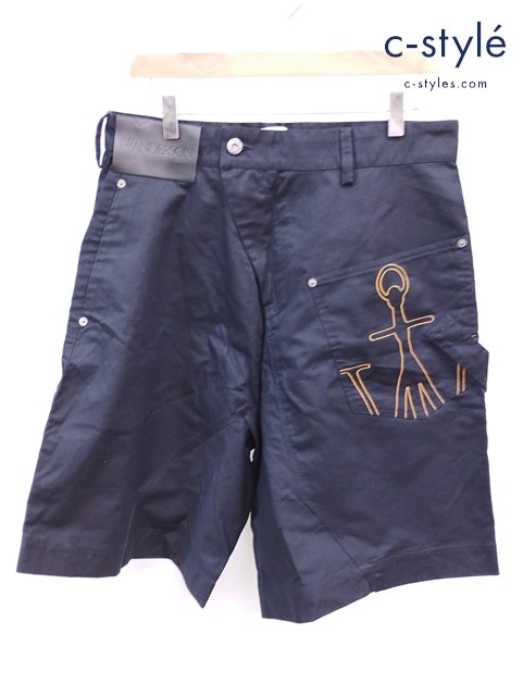 JW ANDERSON ジェイダブリューアンダーソン ハーフパンツ 36 ブラック TWISTED CHINOSHORTS SO0003PG0947888