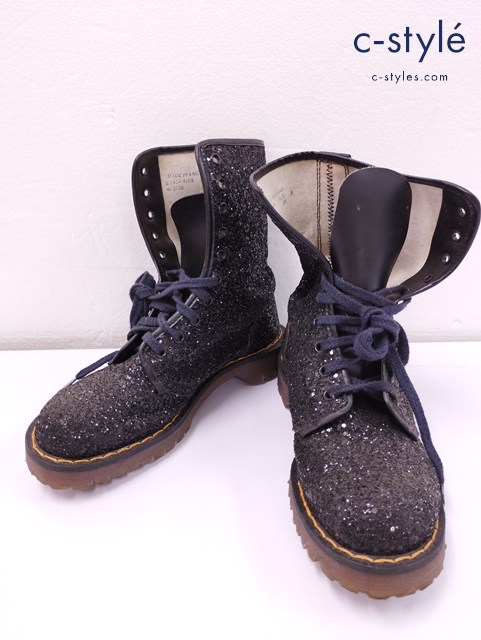 Dr.Martens ドクターマーチン 10ホールブーツ 5 ブラック Trash and Vaudeville D345-148LA レディース
