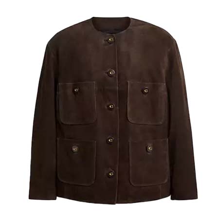 COACH(コーチ) スエード カーディガン ジャケット