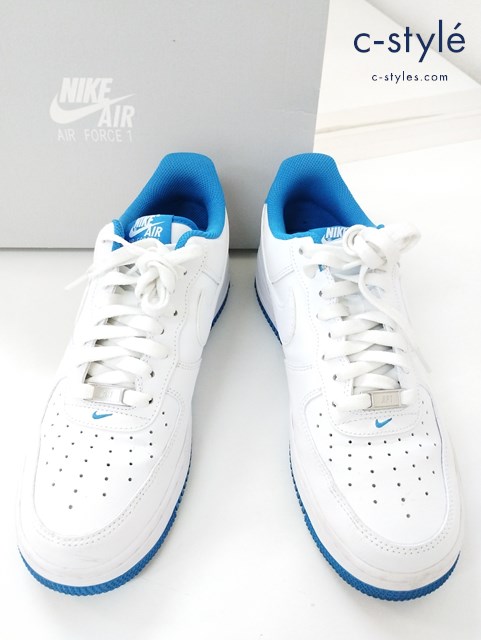 NIKE ナイキ スニーカー 27cm ホワイト×ブルー AIR FORCE 1 ’07 DR9867-101