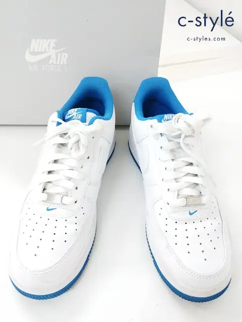 NIKE ナイキ スニーカー 27cm ホワイト×ブルー AIR FORCE 1 ’07 DR9867-101