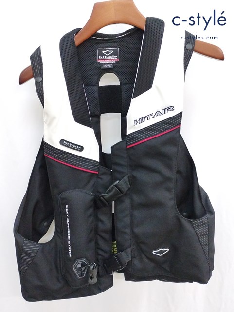 hit-air ヒットエアー エアバッグベスト M ブラック×ホワイト MLV-C 15th 記念 RS バイク用品 バイクウェア