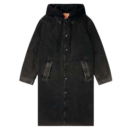 DIESEL(ディーゼル) Hybrid coat in denim and jersey