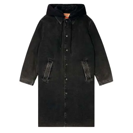 DIESEL(ディーゼル) Hybrid coat in denim and jersey