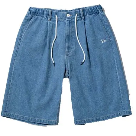 New Era (ニューエラ) バギーフィット バミューダパンツ BLACK LABEL SS25 ウォッシュドデニム