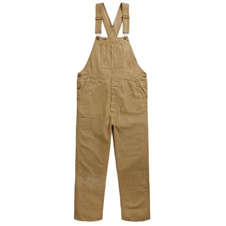 RALPH LAUREN(ラルフローレン) ストライプド リネンコットン オーバーオール