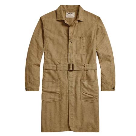 RALPH LAUREN(ラルフローレン) ストライプド リネンコットン ショップ コート