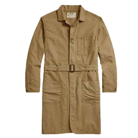 RALPH LAUREN(ラルフローレン) ストライプド リネンコットン ショップ コート