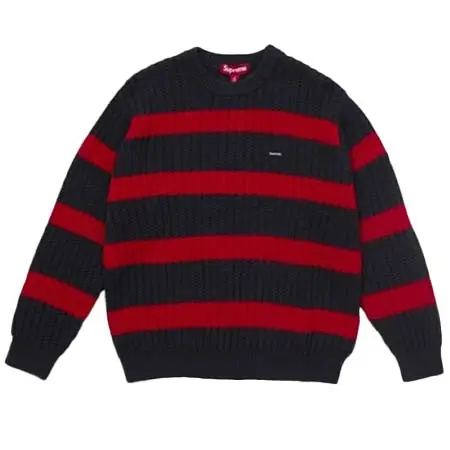 Supreme(シュプリーム) Loose Gauge Stripe Small Box Sweater