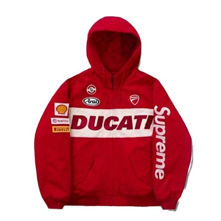 Supreme(シュプリーム) 2024SS Ducati Hooded Racing Jacket RED