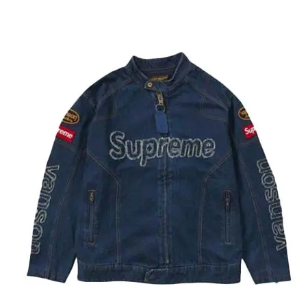 Supreme(シュプリーム) 2022AW Vanson leathers Cordura Denim Jacket Blue