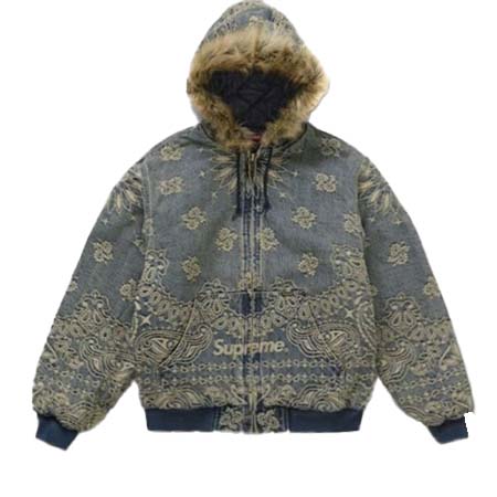 Supreme(シュプリーム) Bandana Jacquard Denim Hooded Work Jacket