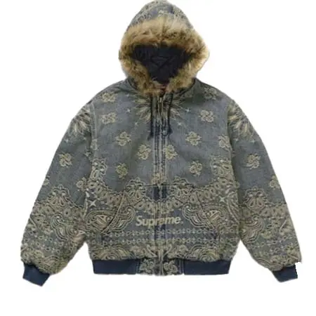 Supreme(シュプリーム) Bandana Jacquard Denim Hooded Work Jacket