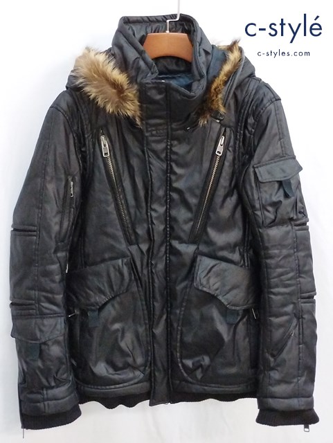 bajra バジュラ ジャケット L ブラック ファー付き