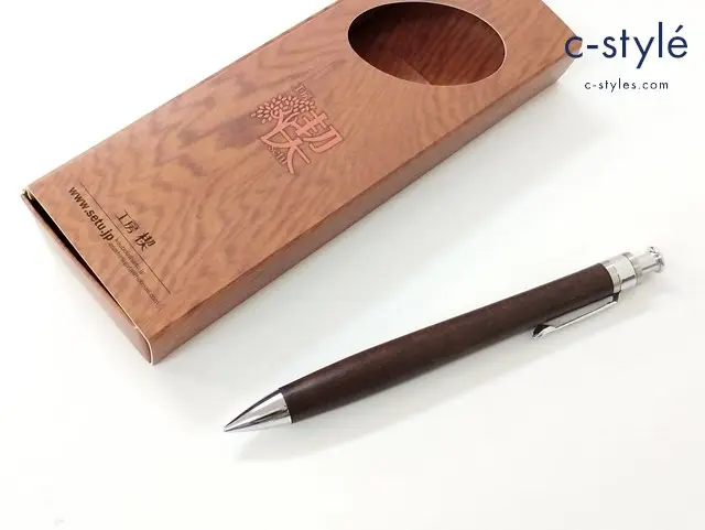 工房楔 シャープペンシル 焦げ茶 ペンシル楔 ノック式 バーズ アイ ローズウッド 文房具