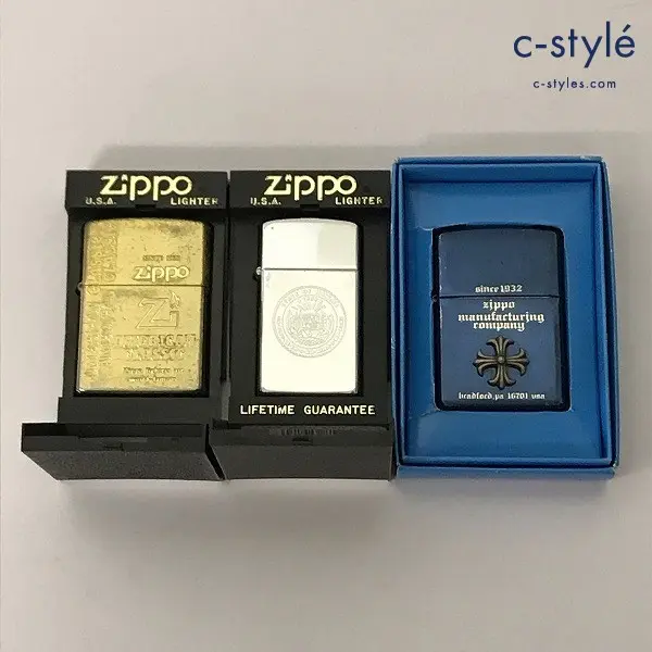 ZIPPO ジッポー オイルライター アメリカンクラシック クロス ハワイ スリム 計3点