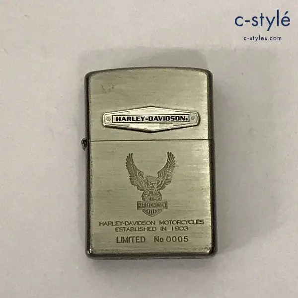 ZIPPO ジッポー オイルライター ハーレーダビッドソン イーグル LIMITED No.0005 2000年 シルバー 喫煙具