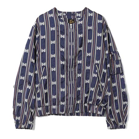 NEEDLES (ニードルズ) Line Crew Jacket – Papillon Stripe Jacquard.