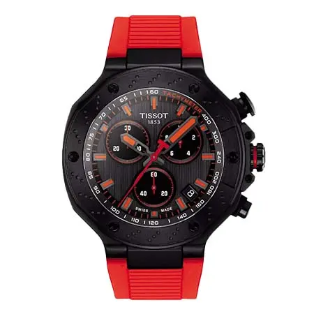 TISSOT(ティソ) T-レース クォーツ クロノグラフ ダークグレー レッド