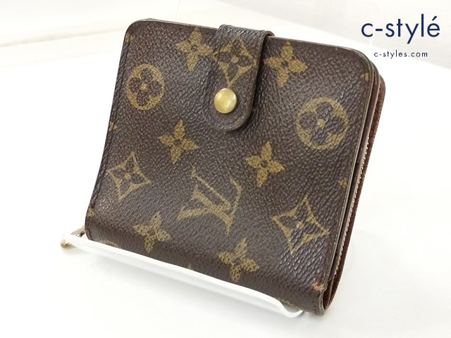 LOUIS VUITTON ルイヴィトン 財布 ブラウン モノグラム コンパクトジップ M61667