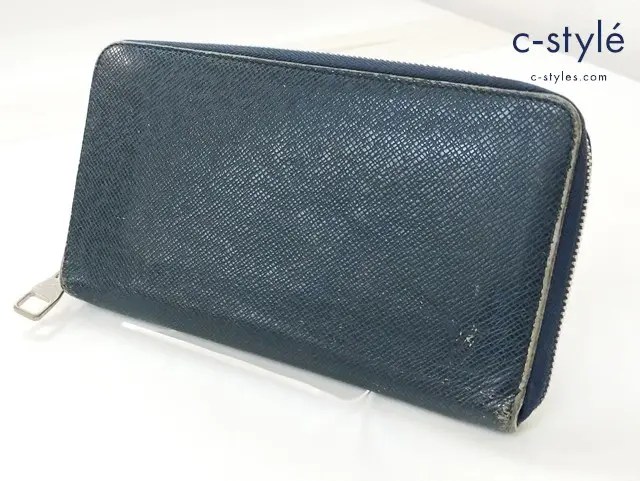 LOUIS VUITTON ルイヴィトン ロングウォレット ネイビー ラウンドファスナー M30515