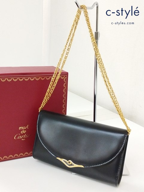 Cartier カルティエ クラッチバッグ ショルダーバッグ ブラック サファイアライン FL200324