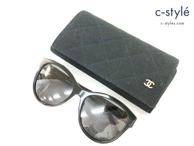 CHANEL シャネル サングラス 55□17 ブラック 5458-A c.622/T8 55□17 140 3P イタリア製