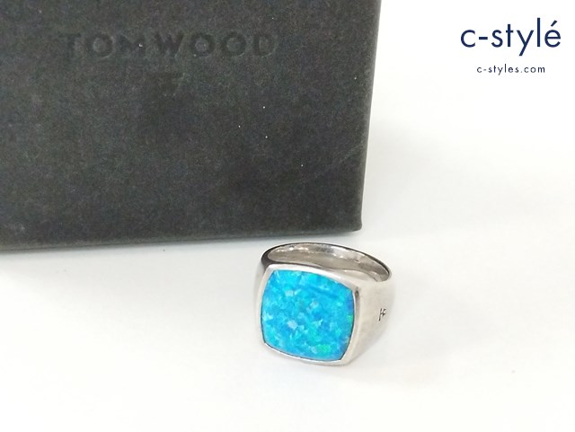 TOM WOOD トムウッド オパールリング シルバー × ブルー SILVER925 B 50