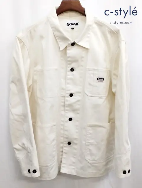 Schott ショット カバーオール ジャケット XL アイボリー系