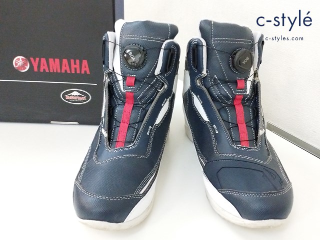 KUSHITANI×YAMAHA クシタニ×ヤマハ ブロックフローシューズ 27.0cm ネイビー×ホワイト YAL03-K